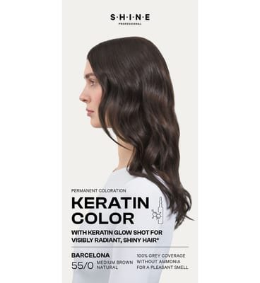Shine Shine Professional Permanent Hair Dye Medium Brown Natural Barcelona