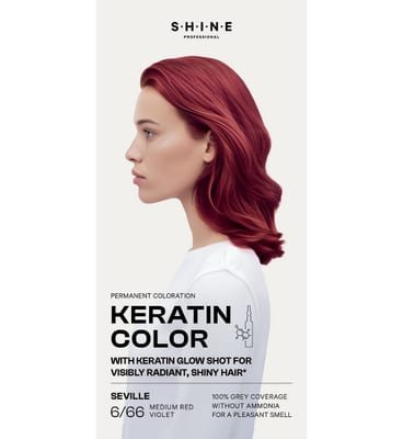 Shine Shine Professional Permanent Hair Dye Medium Red Violet Seville