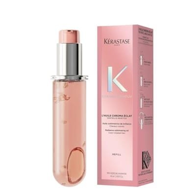 Kerastase Kerastase Kérastase Chroma Absolu Hair Oil Huile Éclat Refill Capsule, For Fine-Medium With Amino Acid & Lactic 75ml