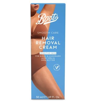 Boots Boots Smooth Care Bikini & Underarm Hair Removal Cream Sensitive Skin 50Ml