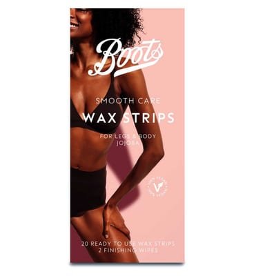 Boots Boots Smooth Care Wax Strips Normal Legs & Body 20Pk + Perfect Finishing Wipes 2Pk