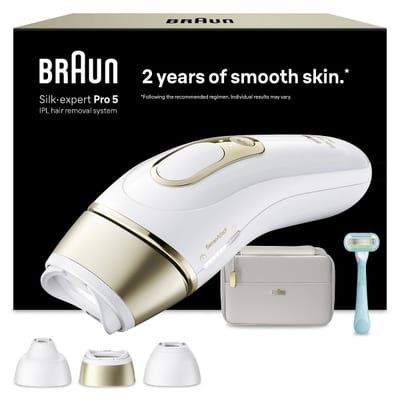 Braun Braun Ipl Silk Expert Pro 5 At Home Laser Hair Removal 3 Attachment Heads Pl5351