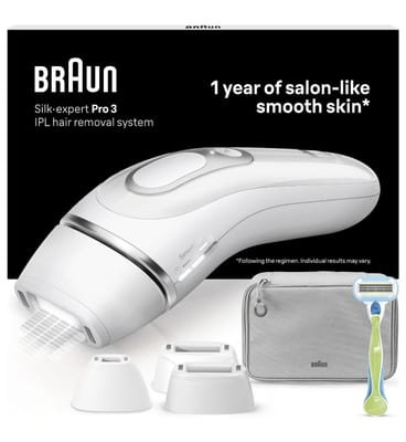 Braun Braun Silk·expert Pro 3 Women's Ipl At Home Hair Removal Device With Pouch White/silver Pl3233