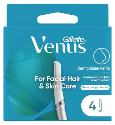 Gillette Gillette Venus Dermaplaner Blade Refills, 4 Blades, Dermaplaning Tool For Facial Hair Removal