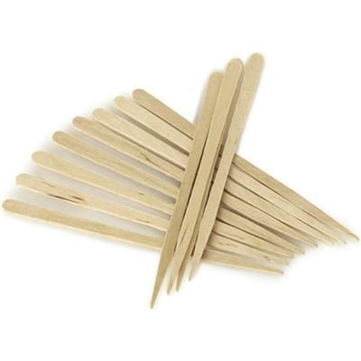 TNBL TNBL 100pcs Mini Disposable Wooden Waxing Spatulas Wax Applicator Sticks for Facial Hair Removal 3.5 inches