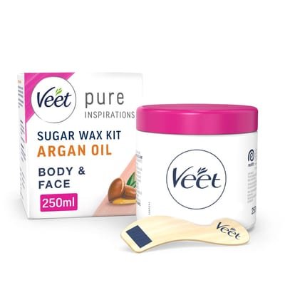 Veet Veet Argan Oil Hot Wax Kit 250 ml - Sugar Hair Removal