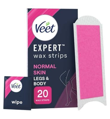 Veet Veet Expert Wax Strips Legs & Body Normal Hair Removal - 20S