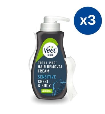 Veet Veet Men Hair Removal 400Ml X3 Bundle