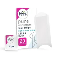 Veet Veet Pure Cold Wax Strips Legs & Body For Sensitive Skin – 20S