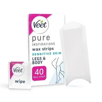 Veet Veet Pure Cold Wax Strips Legs & Body For Sensitive Skin – 40S