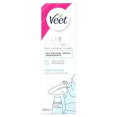 Veet Veet Pure Hair Removal Cream Bikini Underarm Sensitive - 100ml