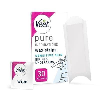 Veet Veet Pure Wax Strips Bikini & Underarms For Sensitive Skin - 30