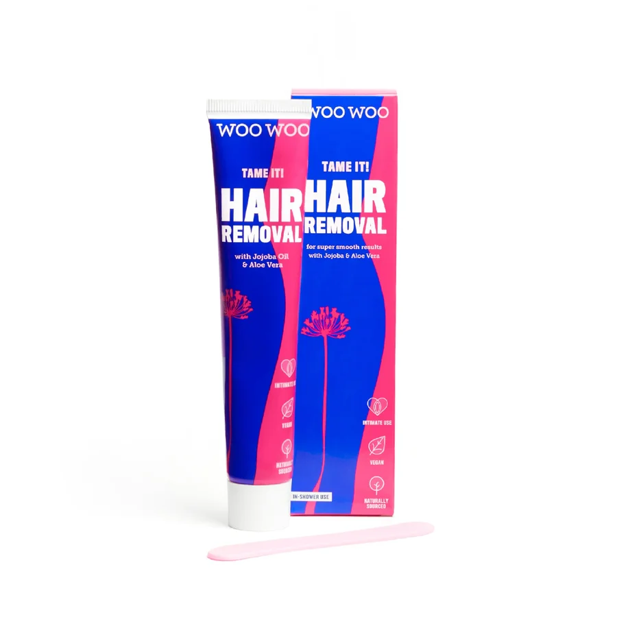 woowoo woowoo Tame It! Natural Intimate Hair Removal Cream - Painless Vegan Hair Remover for Sensitive Skin - Depilatory for Genitals