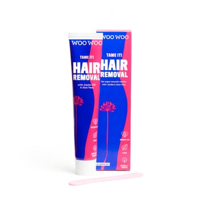 woowoo woowoo Tame It! Natural Intimate Hair Removal Cream - Painless Vegan Hair Remover for Sensitive Skin - Depilatory for Genitals