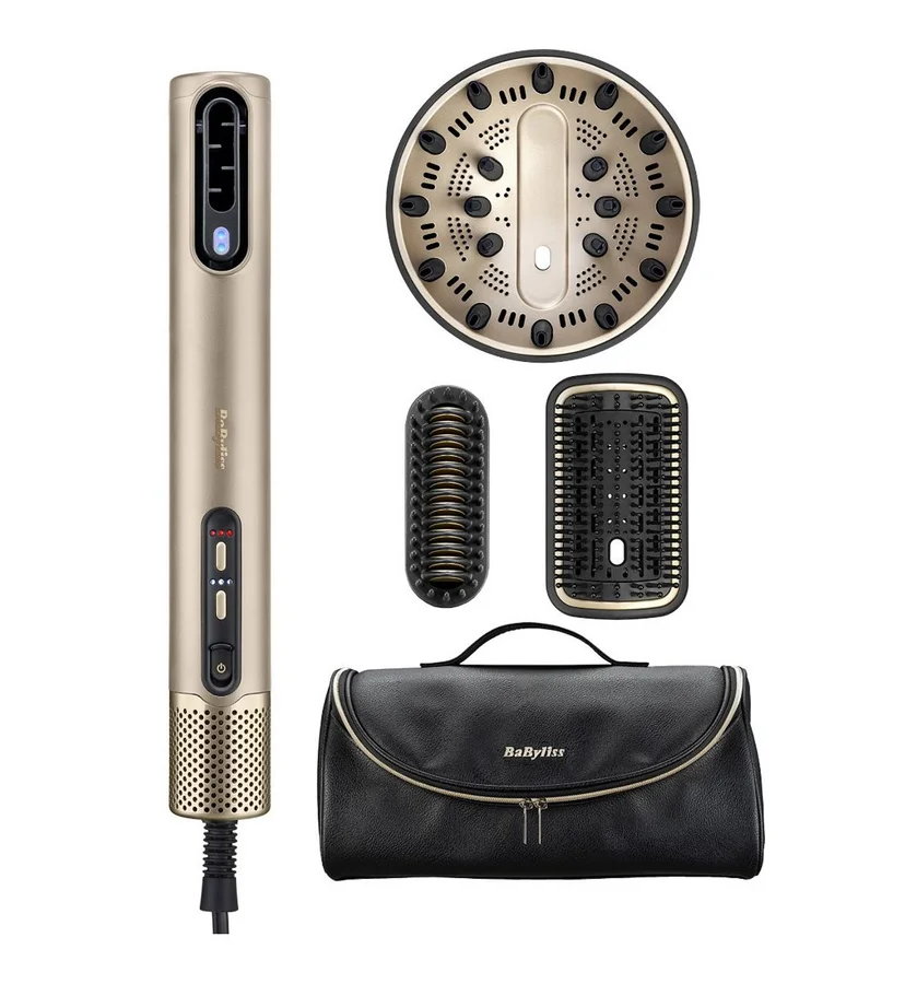 Babyliss Babyliss Air Wand Gold Limited Edition 3-In-1 Hair Dryer Straightener & Styler With Beauty Bag