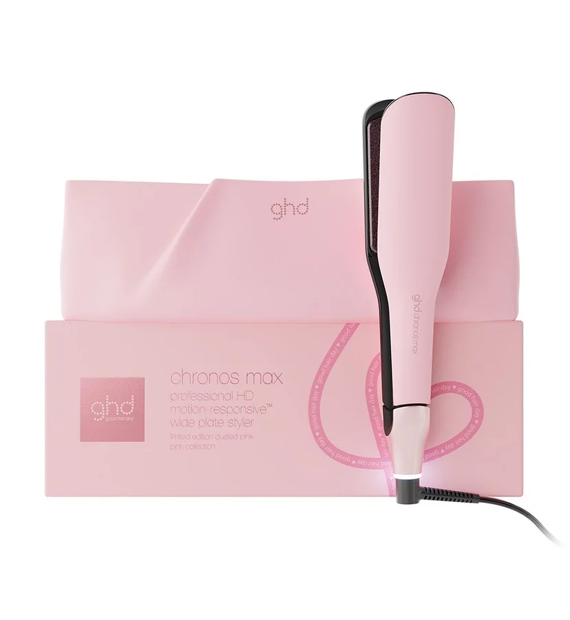 GHD GHD Chronos Max Wide Plate Limited Edition Hair Straightener In Dusted Pink