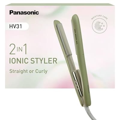 Panasonic Panasonic Matcha Green Ion Conditioning Hair Straightener Ceramic Plates Eh-Hv31