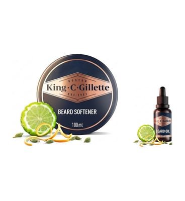 Gillette Gillette King C. Beard Oil 30 Ml & Softener Bundle