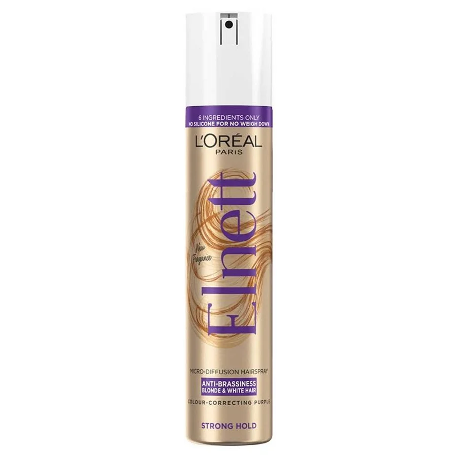 Loreal L'Oreal Paris Elnett Hairspray, Anti-Brassiness For Blonde & White Hair - Strong Hold200 ml, 200ml