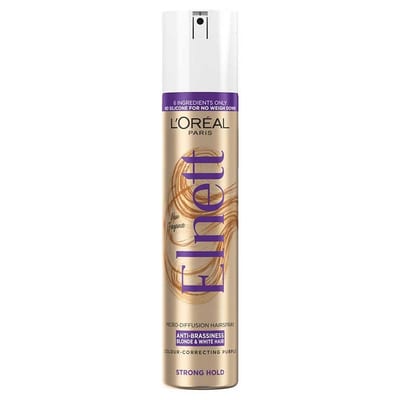 Loreal L'Oreal Paris Elnett Hairspray, Anti-Brassiness For Blonde & White Hair - Strong Hold200 ml, 200ml
