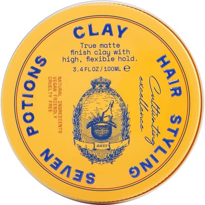 SEVEN POTIONS SEVEN POTIONS Hair Clay For Men and Women 100ML - High Hold Matte Pomade - Effortless Hair Styling Product That Leaves No Residue - Water Based - Contains Natural