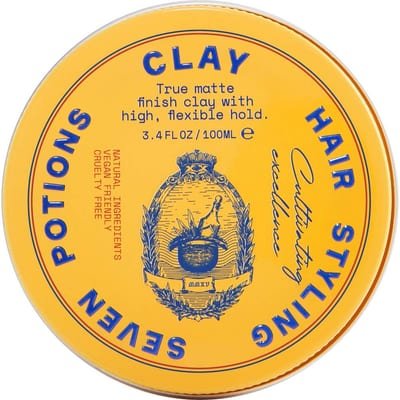 SEVEN POTIONS SEVEN POTIONS Hair Clay For Men and Women 100ML - High Hold Matte Pomade - Effortless Hair Styling Product That Leaves No Residue - Water Based - Contains Natural