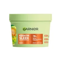 Garnier Garnier Keratin Sleek Hair Mask, Up To 3 Days Of & Shine, With 13% Smoothing Complex And Argan Oil, 370ml