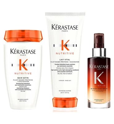 Kerastase Kerastase Kérastase Nutritive Shampoo, Conditioner & Hair Serum Set, Hydrating Routine For Dry Lacking Nutrition Trio