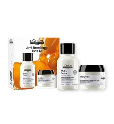 L'Oreal Professionnel L'Oreal Professionnel Metal Detox Shampoo & Hair Mask Discovery Mini Gift Set, Prevent Damage From Hard Water 100ml, 75ml