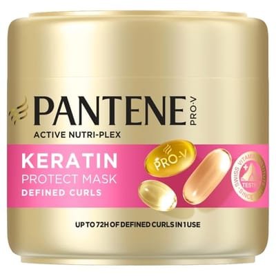 Pantene Pantene Pro-V Defined Curls Keratin Protect Hair Mask 300Ml For Frizzy, Unruly