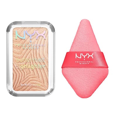 NYX Professional Makeup NYX Professional Makeup Nyx Buttermelt Highlighter Glaze It Butta & Wondersnatch Face Powder Puff Duo Bundle