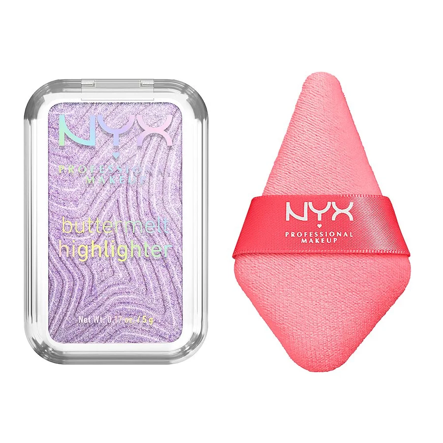 NYX Professional Makeup NYX Professional Makeup Nyx Buttermelt Highlighter No 1 Butta & Wondersnatch Face Powder Puff Duo Bundle