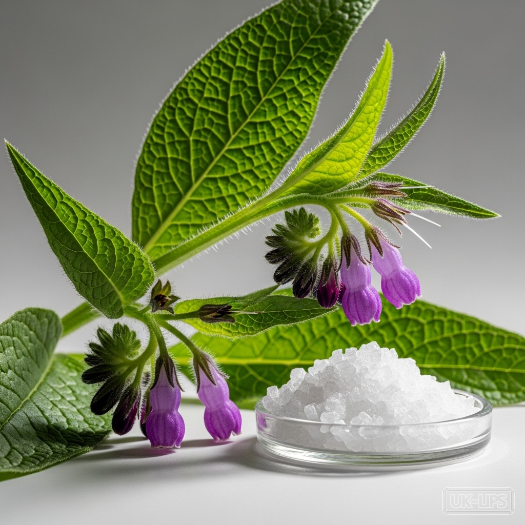 Allantoin — Allantoin is naturally found in the roots and leaves of the comfrey plant, a herb tradi… | UK Lips ingredient guide