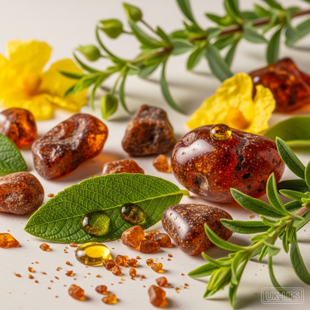 Ambery notes — Ambery notes are traditionally derived from natural fossilised tree resins such as ambe… | UK Lips ingredient guide