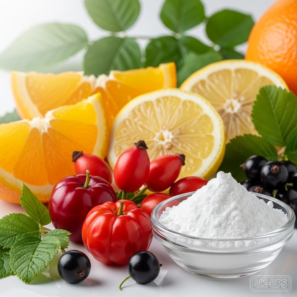 Ascorbic Acid (Vitamin C) — Ascorbic acid is naturally found in a wide variety of fruits and vegetables, most abund… | UK Lips ingredient guide