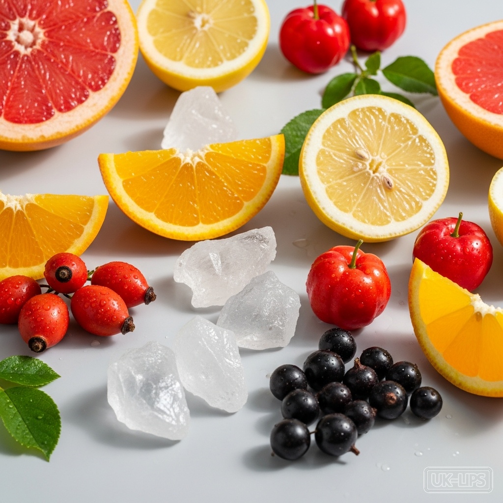 Ascorbic Acid — Ascorbic acid is naturally derived from plant sources such as citrus fruits, rose hips,… | UK Lips ingredient guide