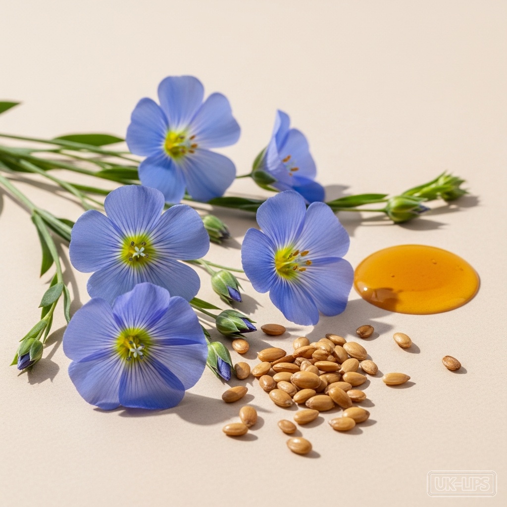 Blue Flower Linseed — Blue Flower Linseed comes from the vibrant blue flowers of Linum usitatissimum, commonl… | UK Lips ingredient guide