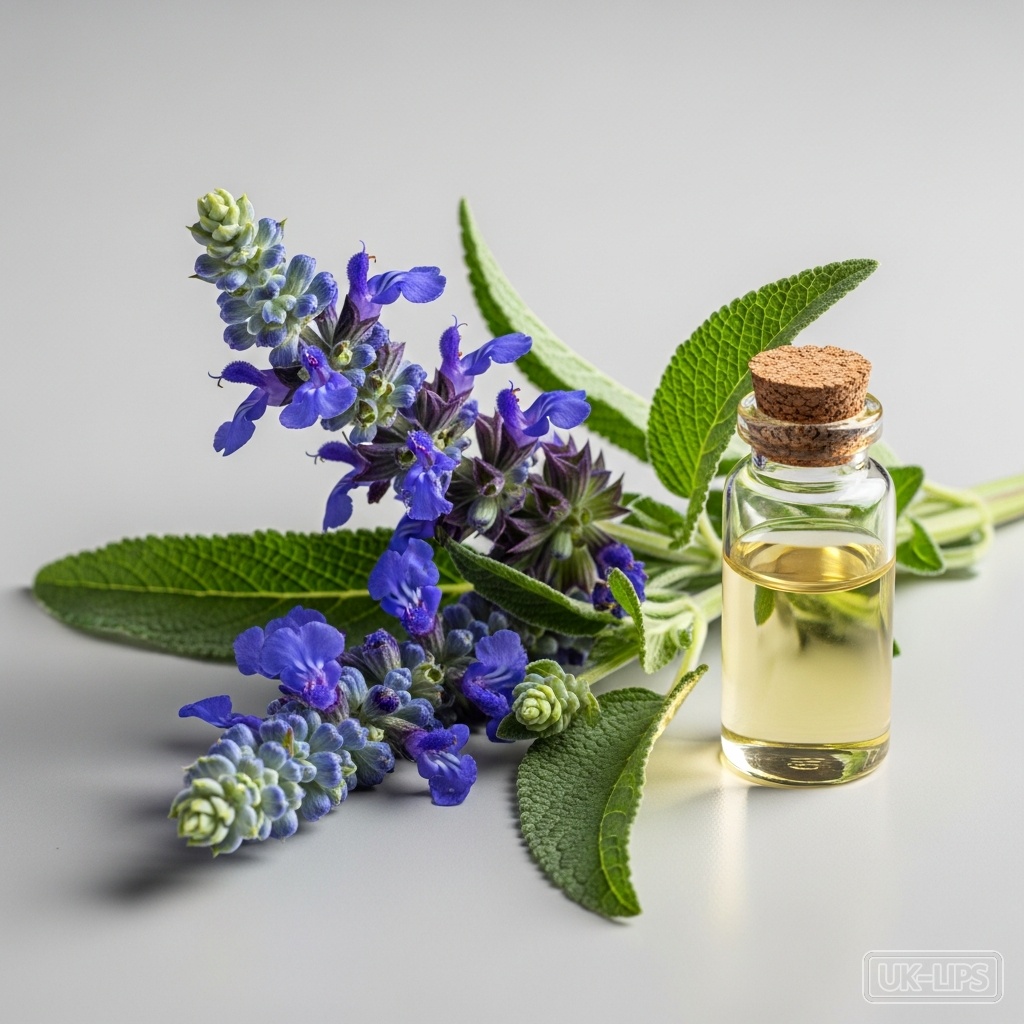 Blue Sage Oil — Blue Sage Oil is steam-distilled from the flowering tops and leaves of the Salvia farin… | UK Lips ingredient guide