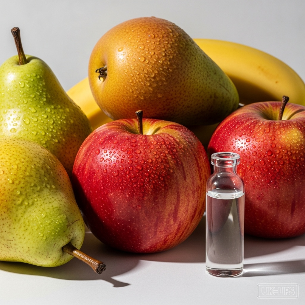 Butyl acetate — Butyl acetate occurs naturally in many fruits such as apples, pears and bananas. For co… | UK Lips ingredient guide