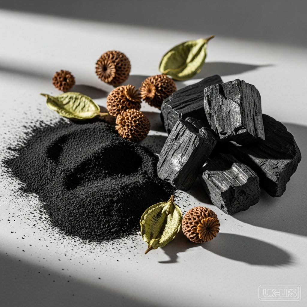 Carbon-black mineral pigments — Carbon-black mineral pigments are derived from carefully controlled combustion of veget… | UK Lips ingredient guide