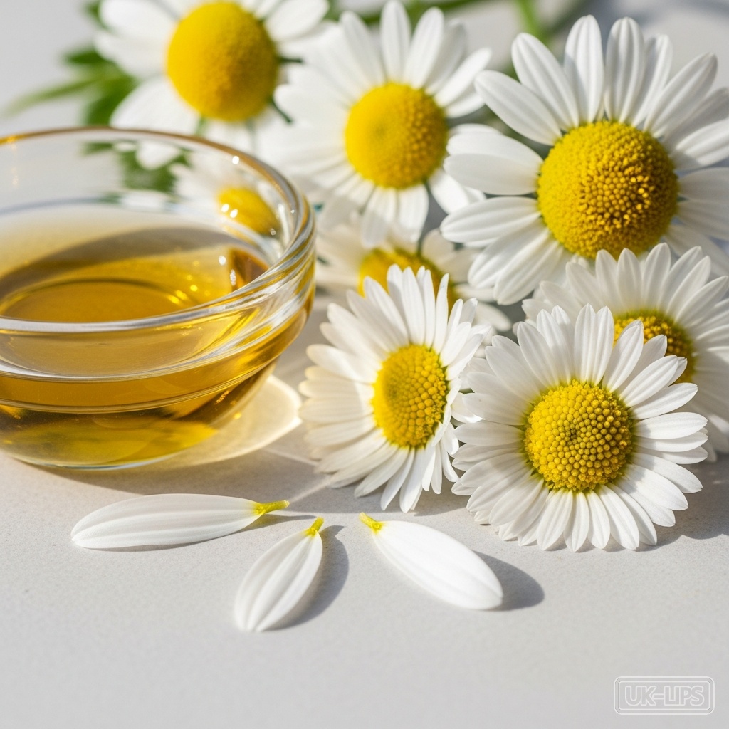 Chamomilla Recutita (Matricaria) Flower Extract — Chamomilla Recutita, also known as German chamomile or Matricaria, is a daisy-like flow… | UK Lips ingredient guide