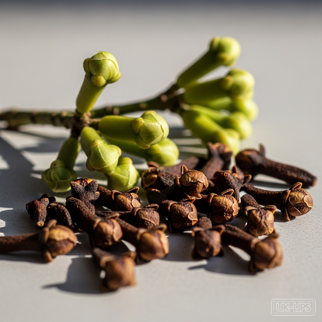 Clove — Clove comes from the dried, unopened flower buds of the Syzygium aromaticum tree, an ev… | UK Lips ingredient guide