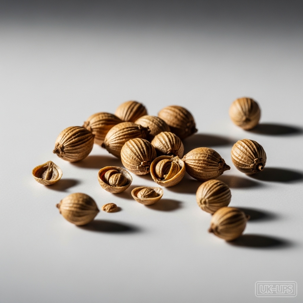 Coriander seed — Coriander seed comes from the dried fruit (seeds) of Coriandrum sativum, an aromatic an… | UK Lips ingredient guide