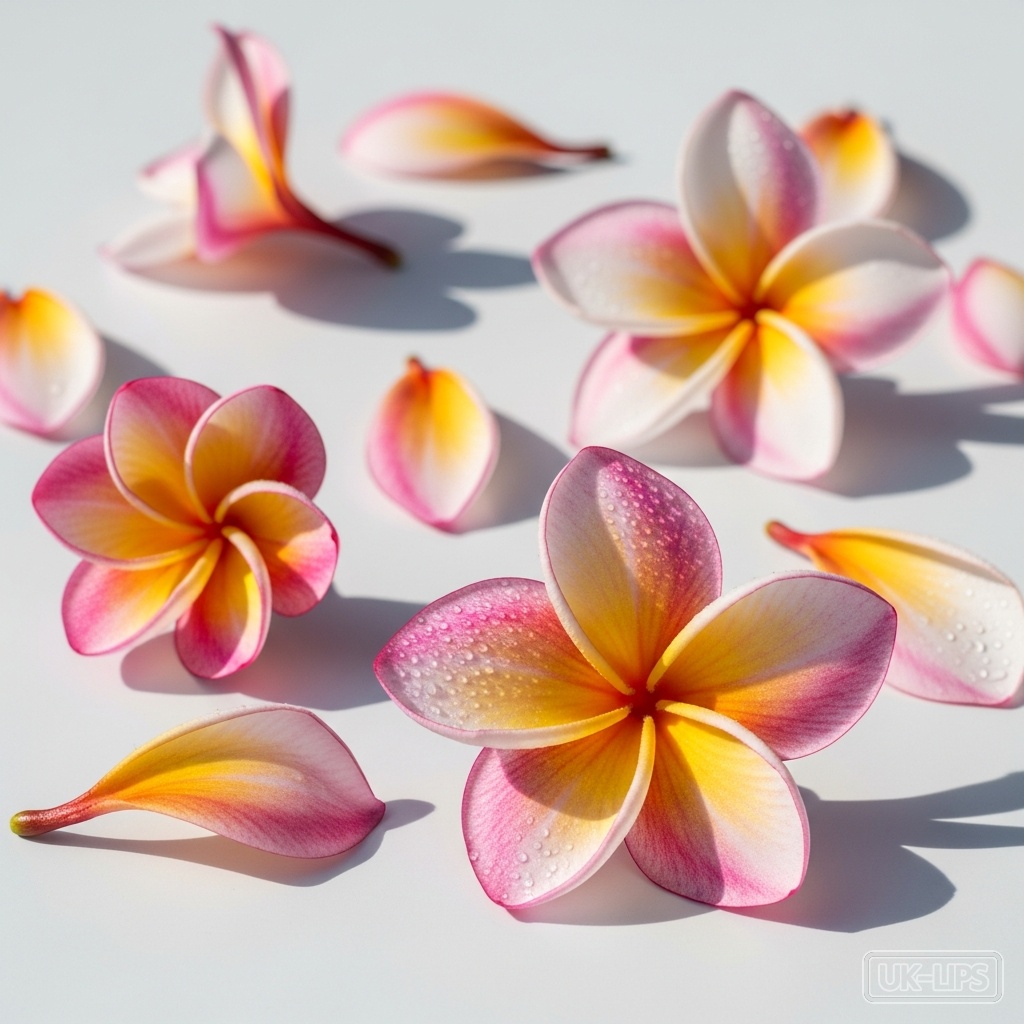 Frangipani Flowers — Frangipani flowers come from the Plumeria rubra and related species, fragrant flowering… | UK Lips ingredient guide