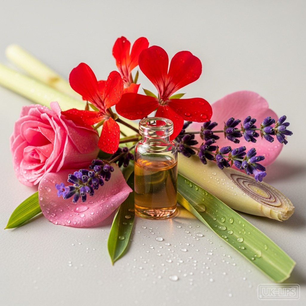 Geraniol — Geraniol is a naturally occurring alcohol found in the essential oils of roses, geraniu… | UK Lips ingredient guide