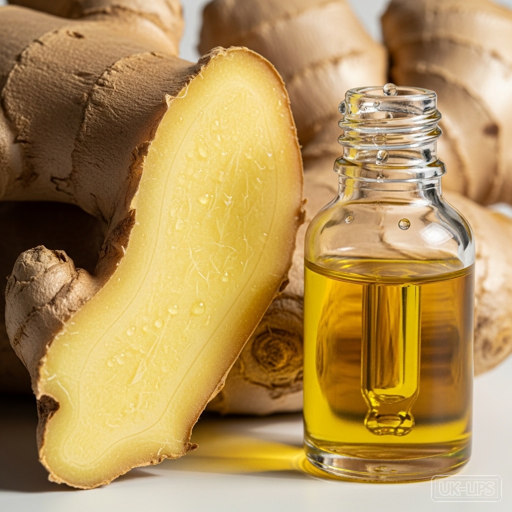 Ginger Essential Oil — Ginger essential oil is steam-distilled from the rhizomes (underground stems) of the Zi… | UK Lips ingredient guide