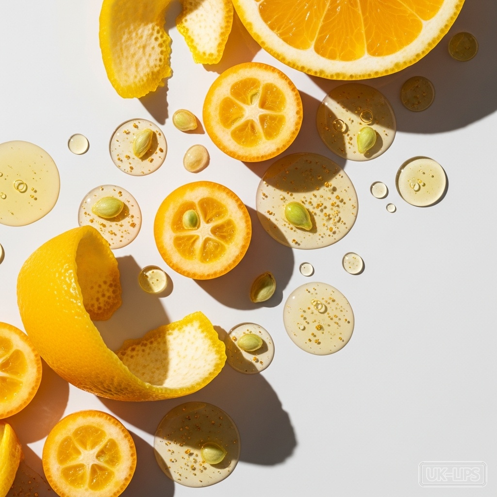 Gold-Stabilised Vitamin C — While vitamin C is naturally abundant in fruits and vegetables such as oranges, kiwis a… | UK Lips ingredient guide