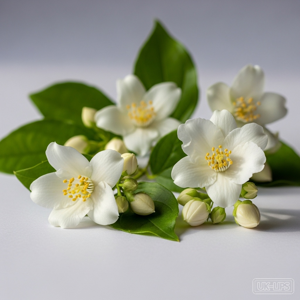 Jasmine Flower — Jasmine flower comes from the fragrant white blossoms of Jasminum officinale or Jasminu… | UK Lips ingredient guide