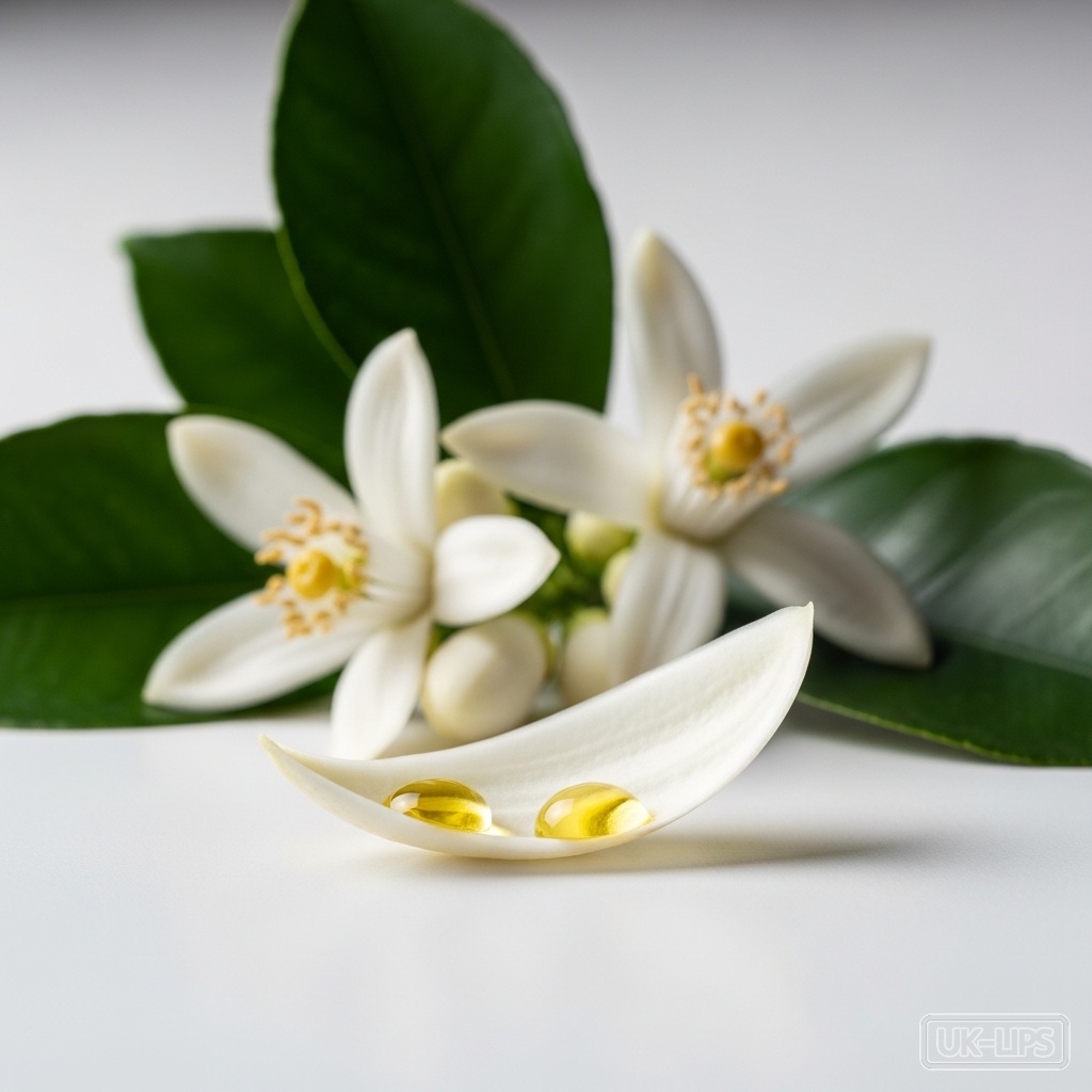 Neroli Oil — Neroli oil is obtained by steam distillation of the delicate white flowers of the bitte… | UK Lips ingredient guide