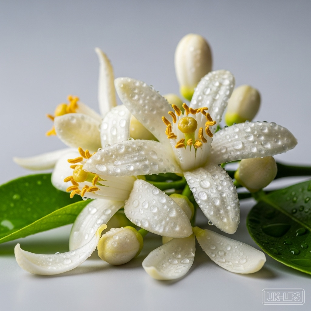 Orange Flower — Orange flower is the essential oil or hydrosol steam-distilled from the delicate white … | UK Lips ingredient guide